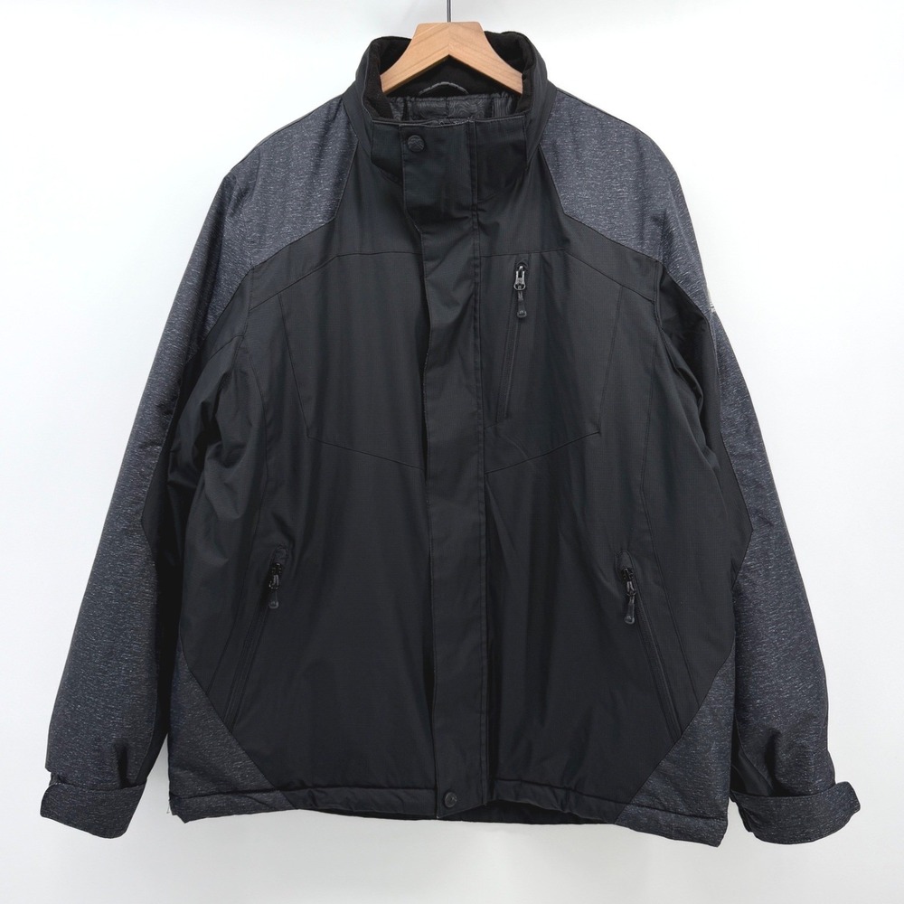 ZeroXposur Jacket Mens XL Black Gray Full Zip Drawstring Pockets Winter Ski Coat